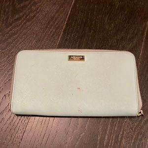 Kate Spade Light Blue Zipper Wallet